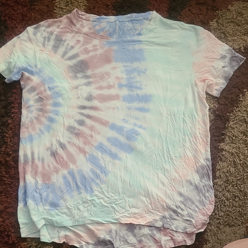 American Eagle Outfitters Soft & Sexy Tie-Dye Tee in Blue and Green
